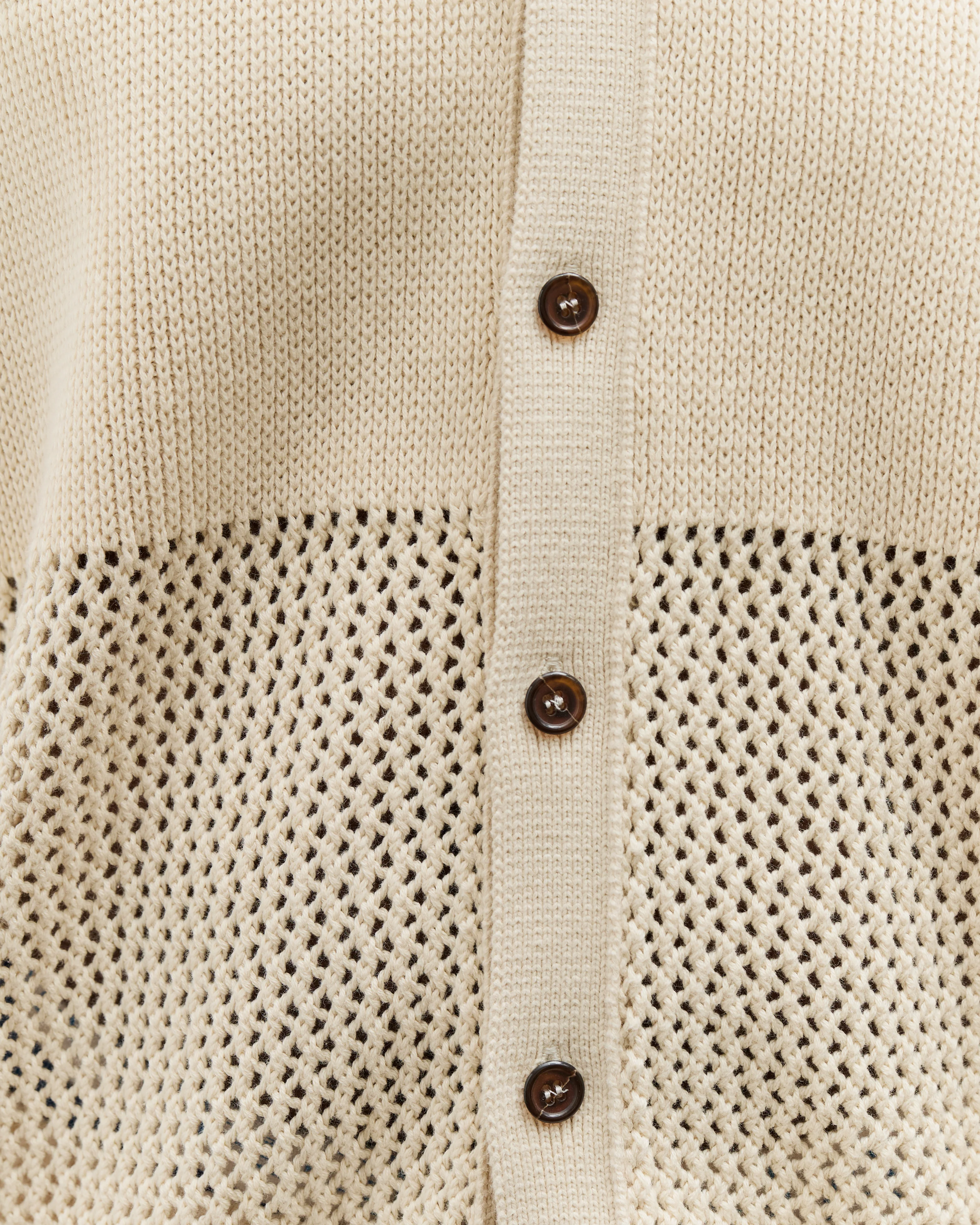 Universal Works S/S Knit Shirt, Ecru - Image 7