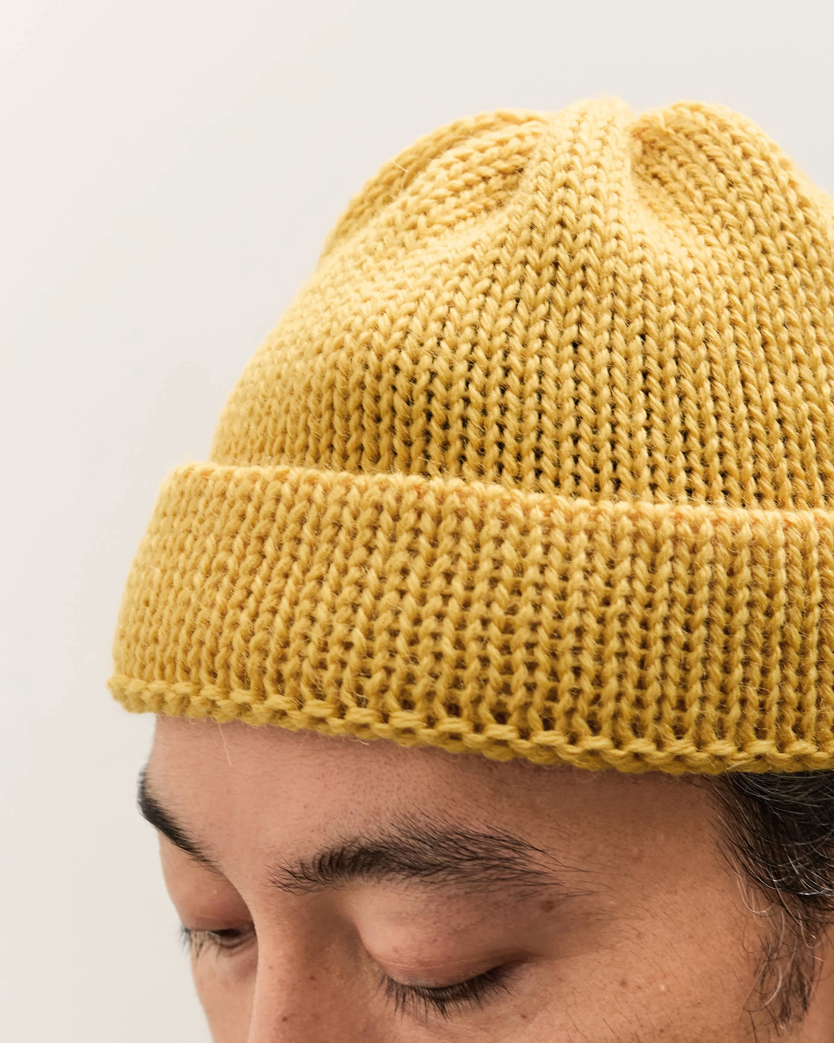 Universal Works Short Watch Cap, Gold - Image 4