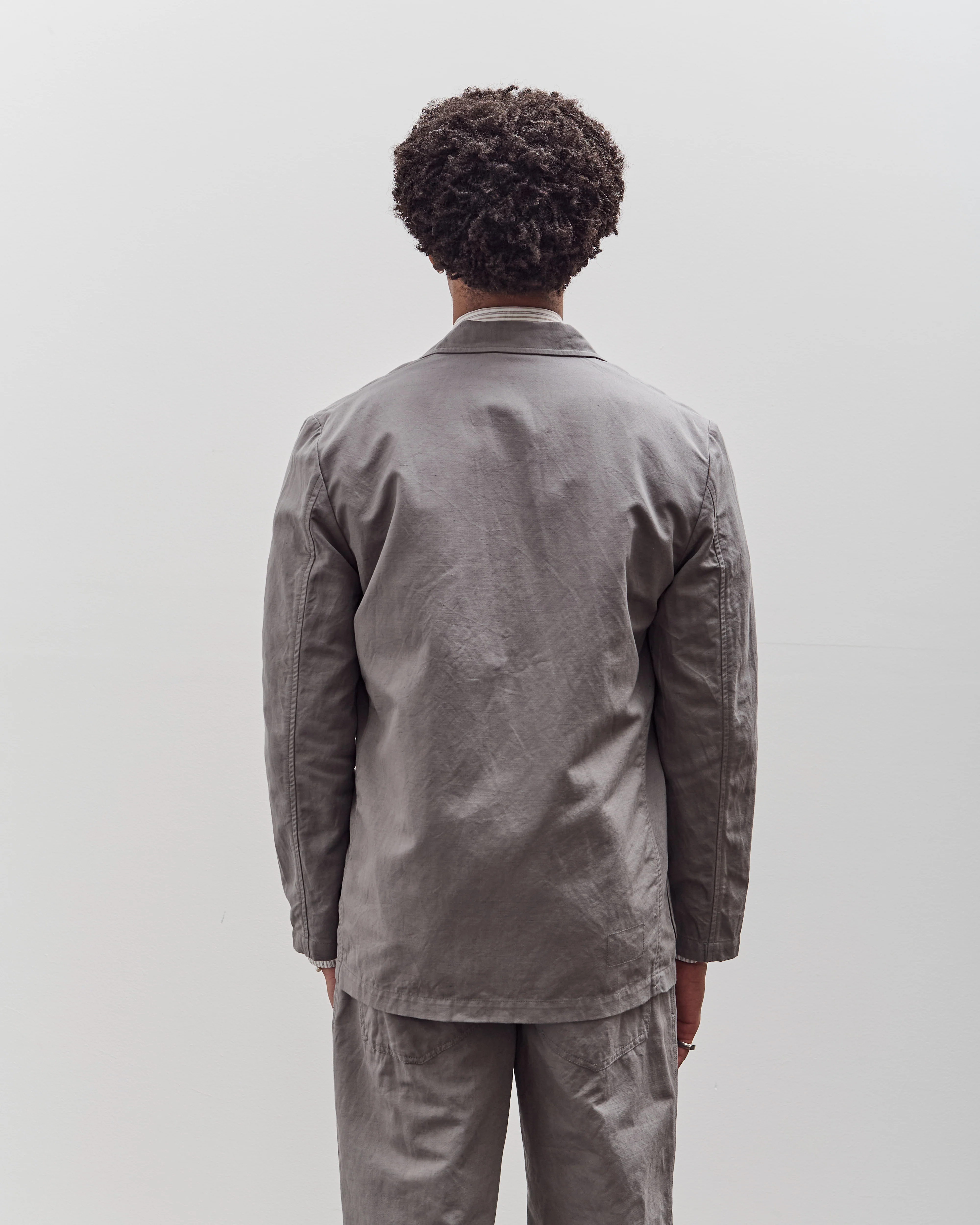 Universal Works Two Button Jacket, Mid Grey - Image 5