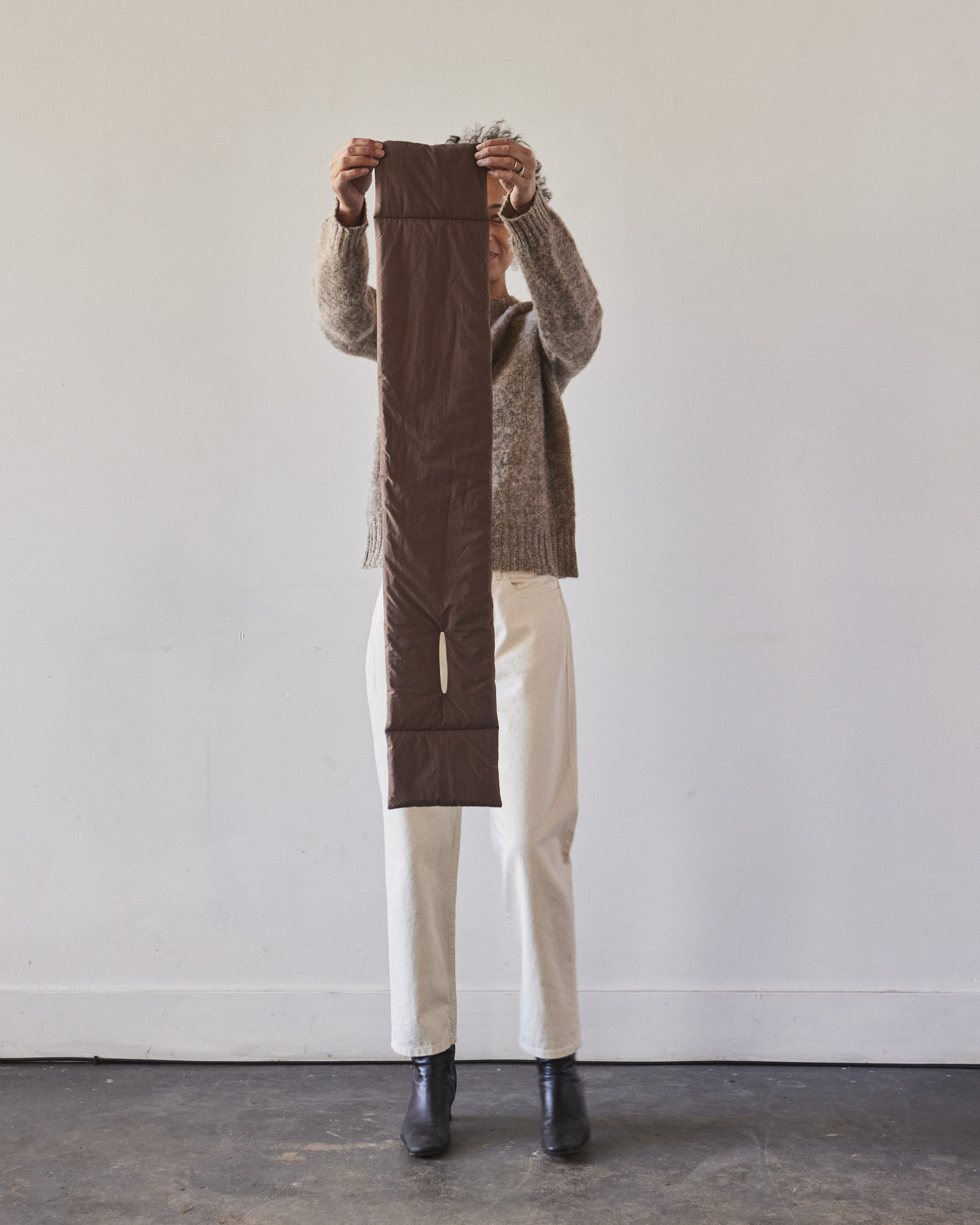 YMC Slot Scarf, Brown - Image 3