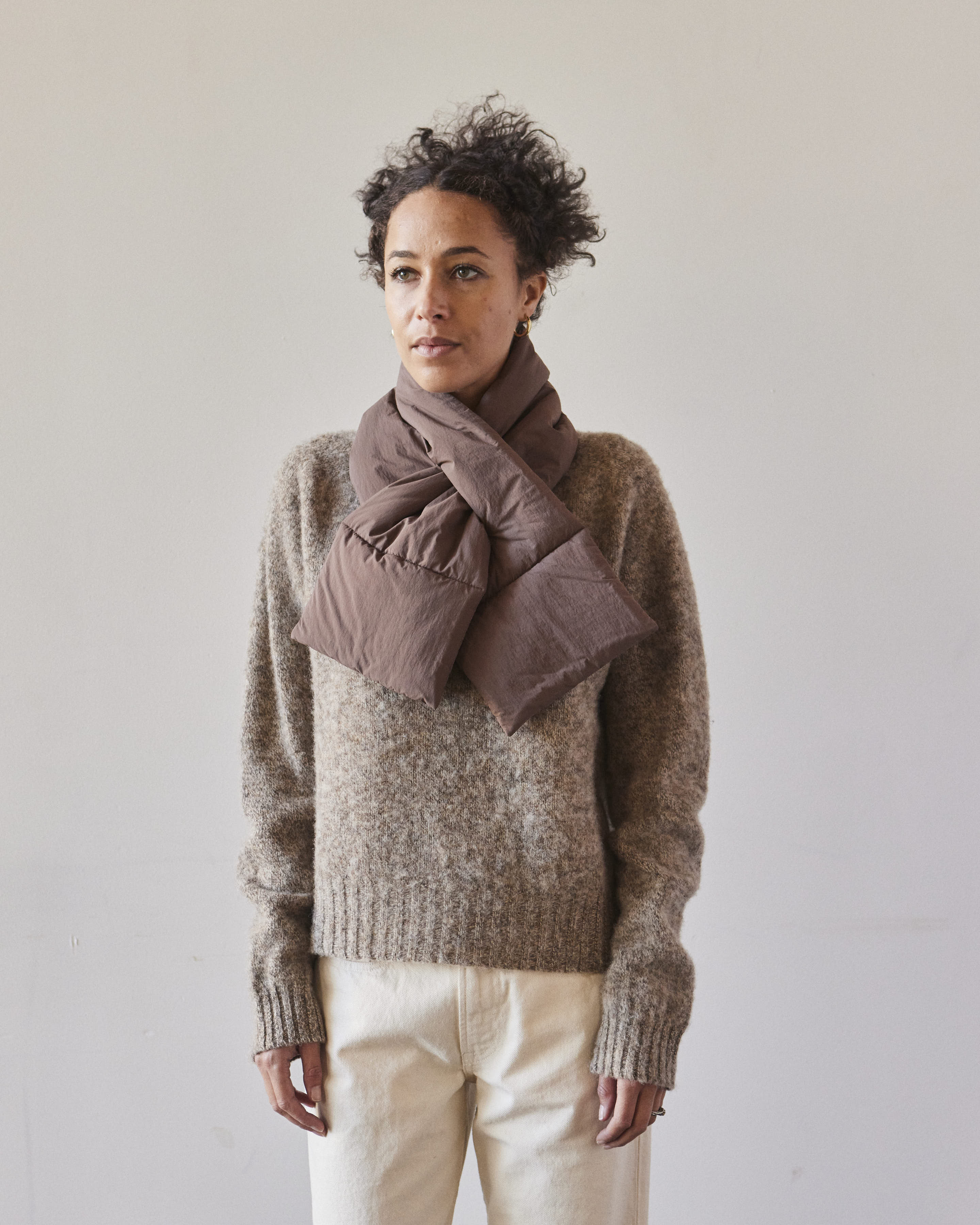 YMC Slot Scarf, Brown - Image 5