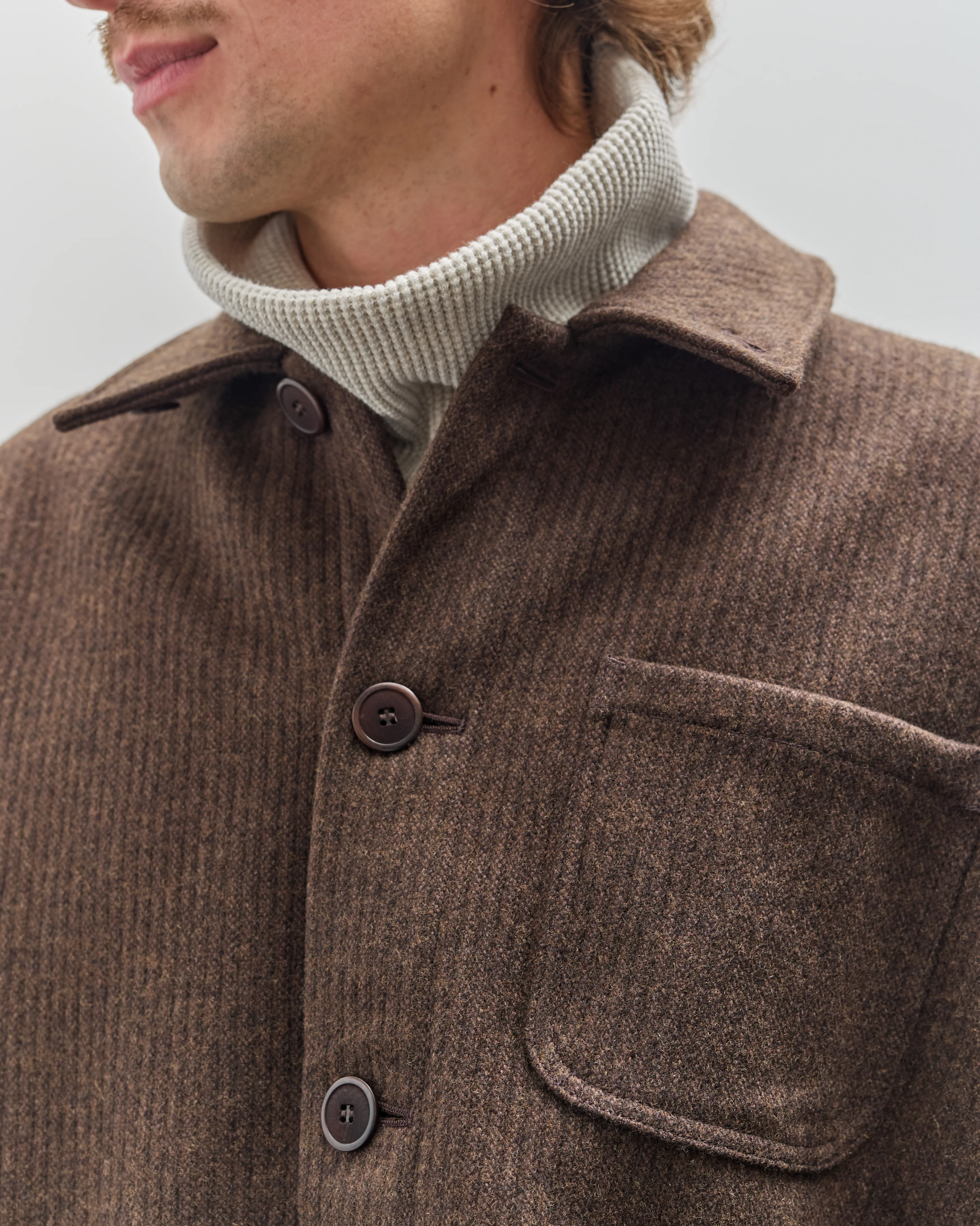 Yoko Sakamoto Unisex Beach Cloth Jacket, Brown - Image 2