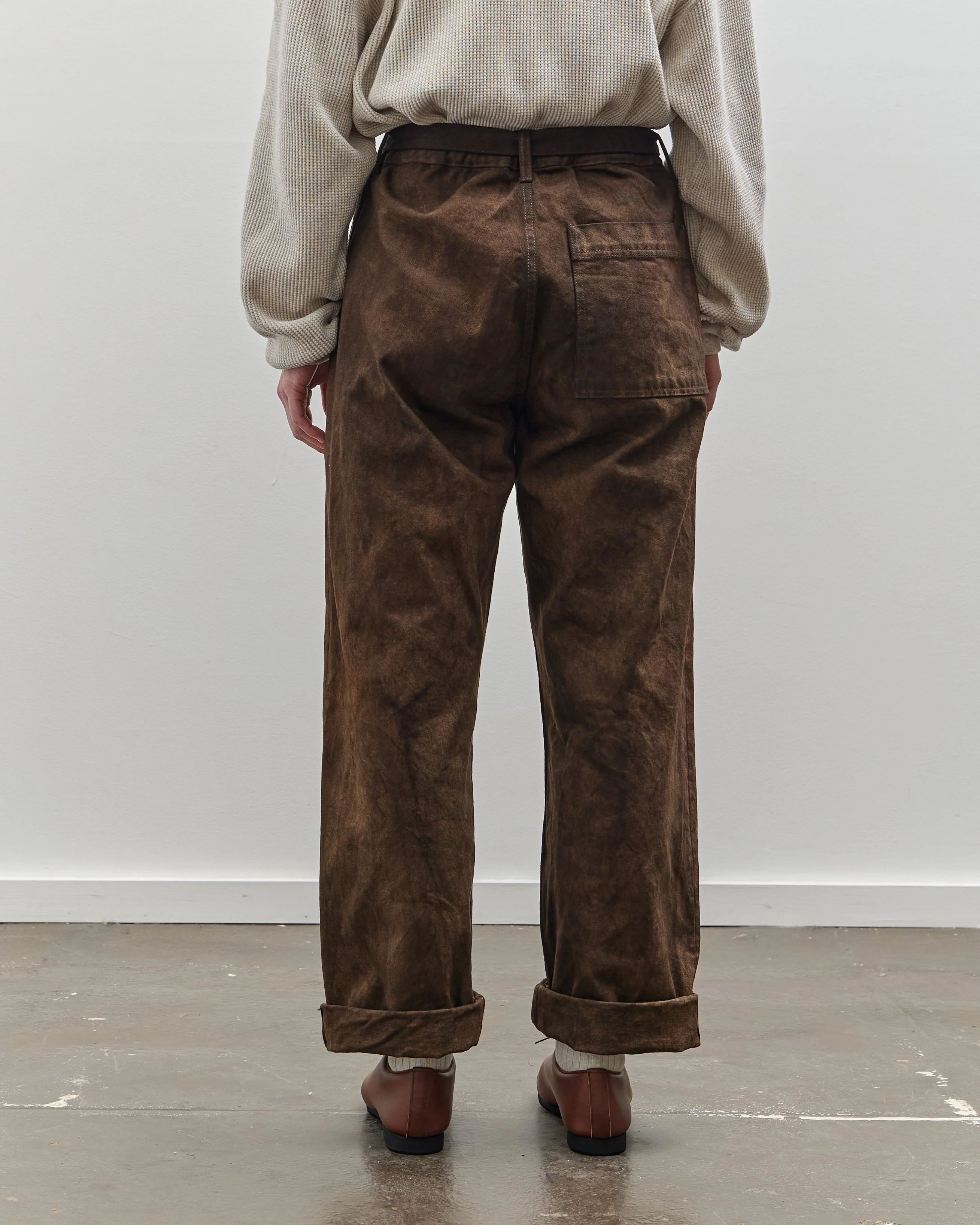 Yoko Sakamoto Denim Wide Trouser, Kakishibu - Image 9
