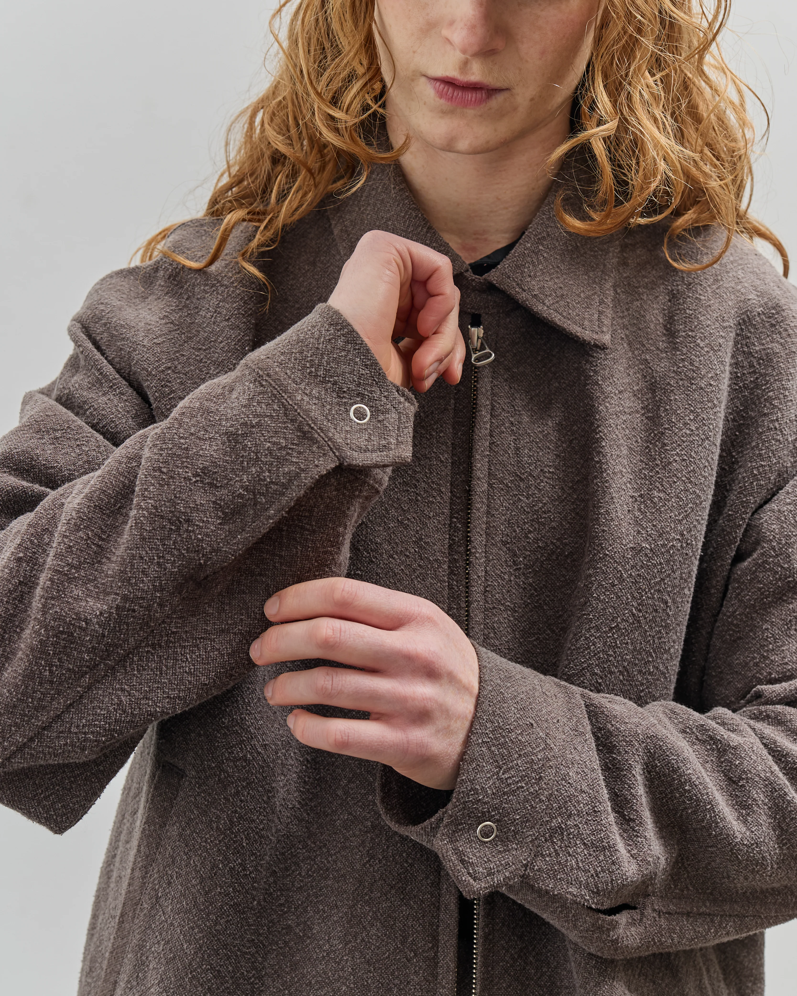 Yoko Sakamoto Zip Blouson, Brown - Image 7